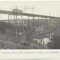 Postcard: 6211 - The Elevated Road from Hoboken to Jersey City Heights. Postmarked July 2, 1905.