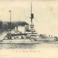 Postcard: Ship "SMS Kaiser Wilhem II", Hoboken, NJ