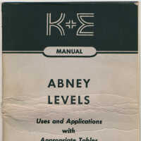         K&E Manual: Abney Levels. Uses & Applications with Appropriate Tables. Published by Keuffel & Esser Co., cpyrt 1950; issued ca. 1950-1960. picture number 15
   