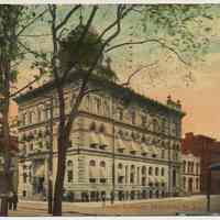 Postcard: Public Library, Hoboken, N.J. Postmarked July 24, 1912.