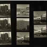 B+W negative contact sheet of images of Hoboken taken by John Conn. no date, [1976].