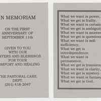          2: memorial card, view of both sides
   