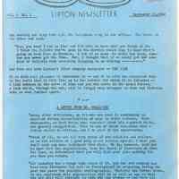 The Link. Lipton [Tea] Newsletter. Vol. 1, No. 1, Sept. 15, 1942.