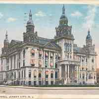 Postcard: City Hall, Jersey City, NJ