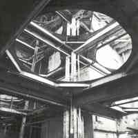 Digital image of B+W photo of former Maxwell House Coffee plant interior, Soluble Building, 2nd floor, Hoboken, 2003.