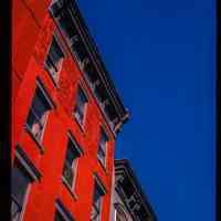          Color slide of eye-level view of cornices, brackets and façades on two buildings at an unidentified location picture number 1
   