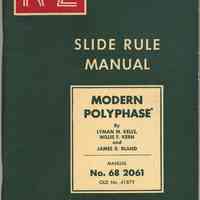 Manual: K&E Modern Polyphase Slide Rule Manual. No. 68 2061 (old 4187Y). K&E, N.Y. & Hoboken, ca. 1962-1963.