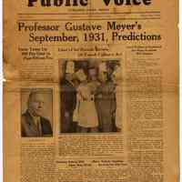 Newspaper: Public Voice, Vol. 1, No. 3, September 4, 1931.