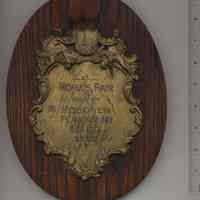          plaque as mounted
   