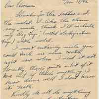          Letter 2, side 1, November 17, 1942
   