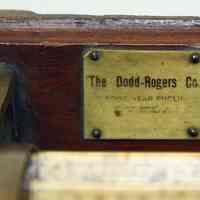          detail base top, back left, Dodd-Rogers Co. plate
   