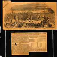 Wood engraving, "Great Foot Race, at Hoboken, New York," from The London Times, Jan. 11, 1845.