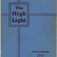 The High Light. Vol. XXVI, no.1, November, 1945. Demarest High School, Hoboken.