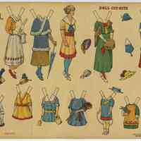          Printed sheets: Doll Cut-Outs, Set No. 1; Set No. 2; Set No. 3; uncut paper doll figures & clothes produced by Decalco Litho. Co., Hoboken, n.d., ca. 1918-1925. picture number 2
   