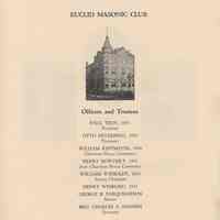          pg [38] Euclid Masonic Club (photo of 1101 Bloomfield); officers & trustees
   