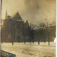 Digital image of sepia-tone photograph of Our Lady of Grace Church, Hoboken, no date, ca. 1900.