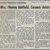          clipping Hatfield obituary
   