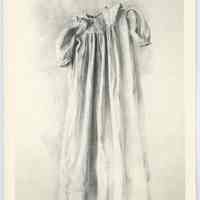 Announcement card: Introducing a New Lithograph by Carroll N. Jones, III, American Realist, "Antique Christening Dress." Nathaniel Graphics, Hoboken, N.J. 1985.