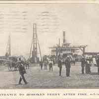 Postcard: Ferry after Fire, Hoboken, NJ
