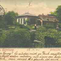 Color Postcard: Hamburg Botanical garden postcard sent to Prof. M. Loewy, Hoboken, NJ, 1900