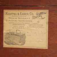          detail printed K&E label inside lid
   