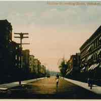 Color copy photo of a ca. 1900 postcard "Hudson St. looking South, Hoboken, N.J.", no date, ca. 1990.