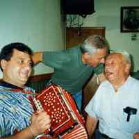 Color photo of the interior of the Monte San Giacomo Democratic Club, Inc. at 531 Adams St., during a Museum visit, Hoboken, July 9, 2000.