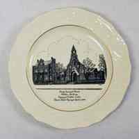 Plate, commemorative: Trinity Episcopal Church, Hoboken, New Jersey. Issued 1954.