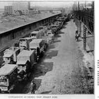 Congestion leading to Hoboken Ferry on Observer Highway, circa 1918-1919.