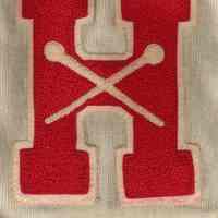 Majorette letter sweater of Florence Katz (née Moses), Hoboken High School, 1964-1966.