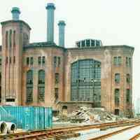          Digital image of color photo of the exterior of the former Hudson & Manhattan Rail Road powerhouse, Jersey City, Feb., 2000. picture number 1
   