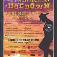 Poster: Hoboken Hoedown: A Wild Saloon Party, Sat., April 13, (2013), 7 pm.