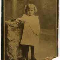 Cabinet photo of Mabel Bolles of Hoboken, ca. 4-1/2 years old, Hoboken, ca. 1902-1903.