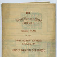          Cabin Plan, S.S. Kaiser Wilhelm der Grosse. 1911 North German Lloyd, Bremen. August 1911. picture number 3
   