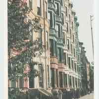 Gallagher Postcard: #28. Majestic Rowhouses Line 8th & Washington St. Photo by Brian Gallagher.