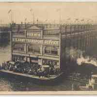 Postcard: [Pier No. 4, U.S. Army Tranport Service.] (Hoboken.) No date, circa 1917-1919; unposted.