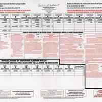 General Election Sample Ballot, Hudson County, Hoboken, Nov. 6, 2012. Form 7 - Hoboken.