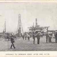 Postcard: Ferry after Fire, Hoboken, NJ