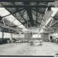 B+W photo of buildings, interiors and exteriors, of the Bethlehem Steel Shipyard, Hoboken Division, no date (ca 1990.)