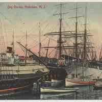 Postcard: Dry Docks, Hoboken, N.J. Postmarked May 6, 1916.