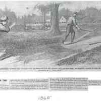 Folder of research materials 1865 championship baseball match in Hoboken, 1859.