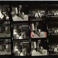 B+W negative contact sheet of images of Hoboken taken by John Conn. no date, [1976].