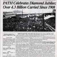 Diamond Jubilee Souvenir edition of the "PATH Gazette", Friday, Feb. 25, 1983. Facsimile copy.