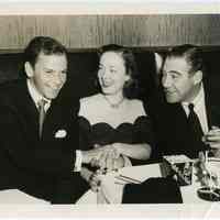 Sinatra photo: Frank Sinatra with Audrey Totter & Paul Douglas seated in the Stork Club, N.Y., ca. late Oct. 1949.