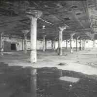 Digital image of B+W photo of former Maxwell House Coffee plant interior, Manufacturing Building, 5th Floor, mezzanine, Hoboken, 2003.