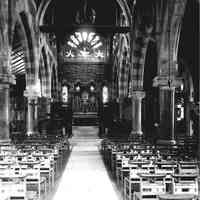 B+W photo of the interior of the Church of the Holy Innocents, Willow Ave. & 6th St., ca. 1920