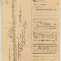 City of Hoboken documents: Paid Alms Claims, Dec. 14, 1910 - April 26, 1911.