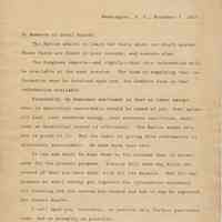 Letter to "Members of Local Boards" from Provost Marshal General E.H. Crowder related to implementation of the Selective Service Act, Nov. 7, 1917.