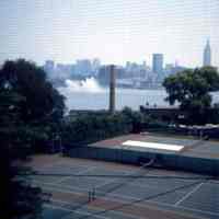          .01 tennis courts Stevens Institute; fireboat spray
   