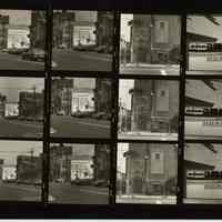 B+W negative contact sheet of images of Hoboken taken by John Conn. no date, [1976].